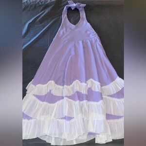 Elegant Lavender and White Formal Dress for Kids